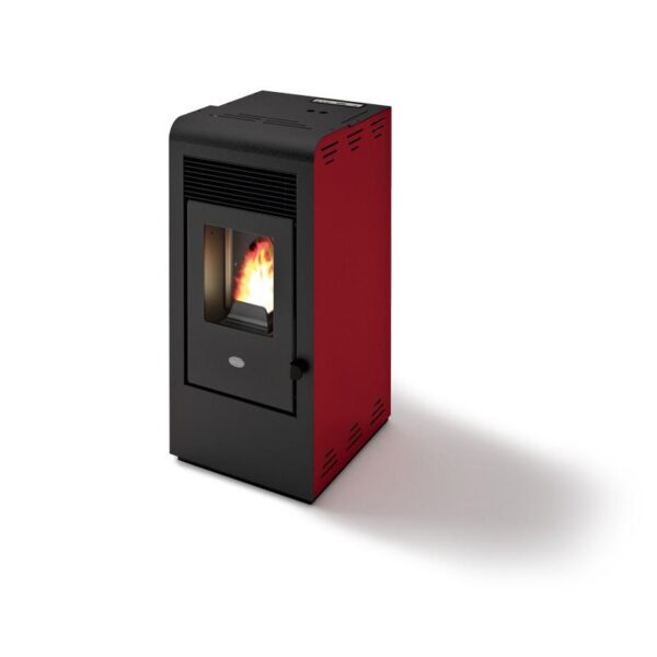 Belüfteter Pelletofen - EVACALOR Rita 9,5 kW Bordeaux